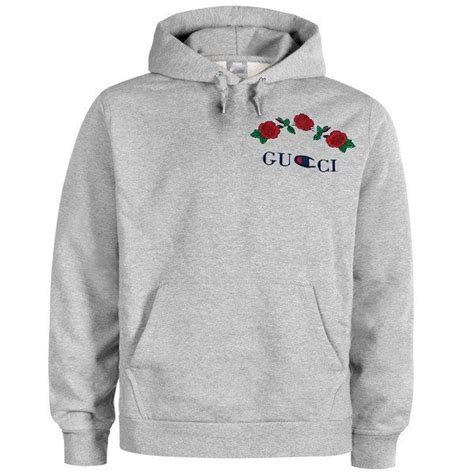 grey gucci hoodie with roses|Gucci sweatsuit.